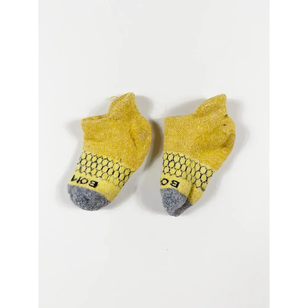Bombas Yellow Performance Ankle Socks Toddler Size Toddler 1-3 years